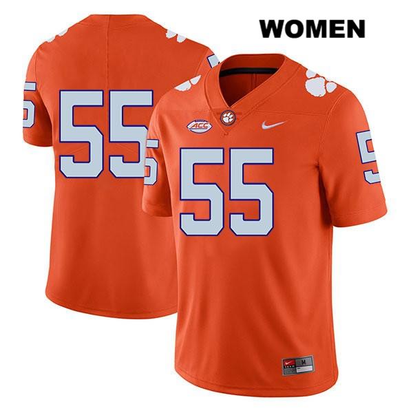 Women's Clemson Tigers #55 Hunter Rayburn Stitched Orange Legend Authentic Nike No Name NCAA College Football Jersey UZH3846NV
